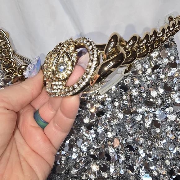 ❌sold Do Not Buy❌Kurt Geiger Small Chelsea Chain Hobo Bag New Sold Out - Picture 10 of 13